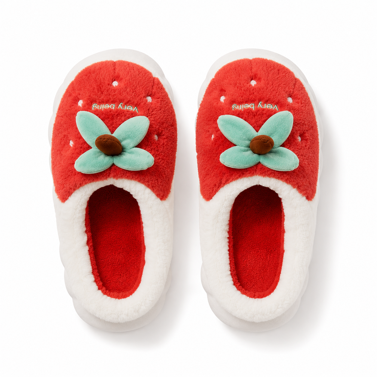 CloudNest™ Plush Slippers Strawberry