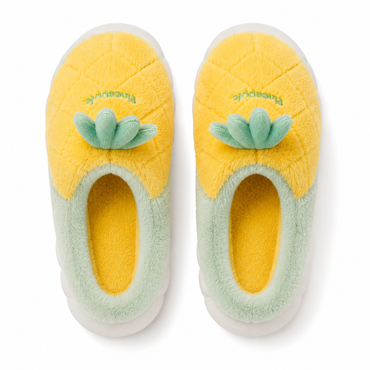 CloudNest™ Plush Slippers Pineapple